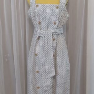 Black And White Wrap Fit And Flared Dress Size 12